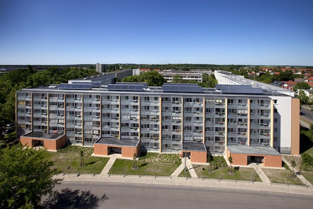 Solarthermieanlage auf dem Plattenbau Fürstenwalde
